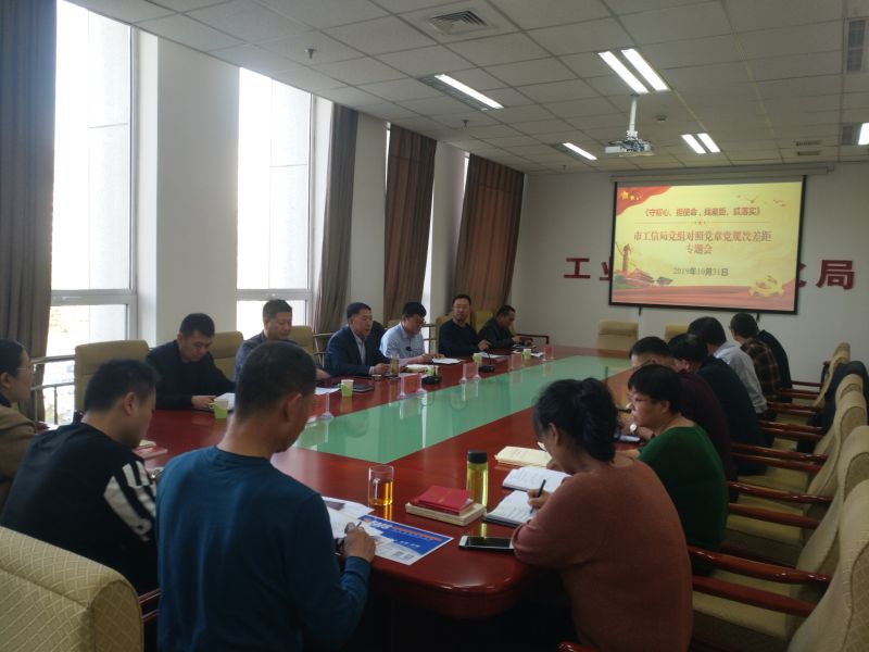 市工信局党组召开“不忘初心、牢记使命”主题教育对照党章党规找差距专题研讨会-2