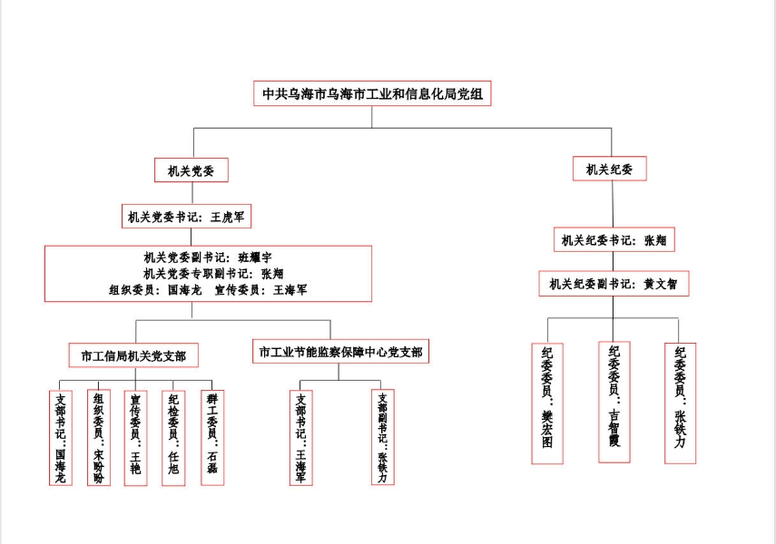 市工信局2026年党组织架构图